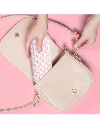 3 Fundas Duras Rosa con Lazo para Gafas + Paño de Limpieza