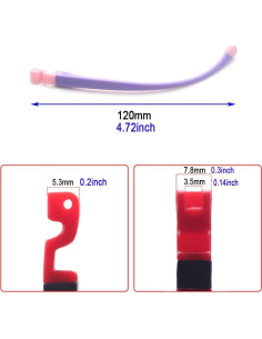 Brazos de Reemplazo para Gafas de Niños Janky Silicona Rosa 2