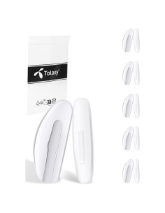 5 Pares Almohadillas de Nariz Silicona Suave Tolaxy Transparentes