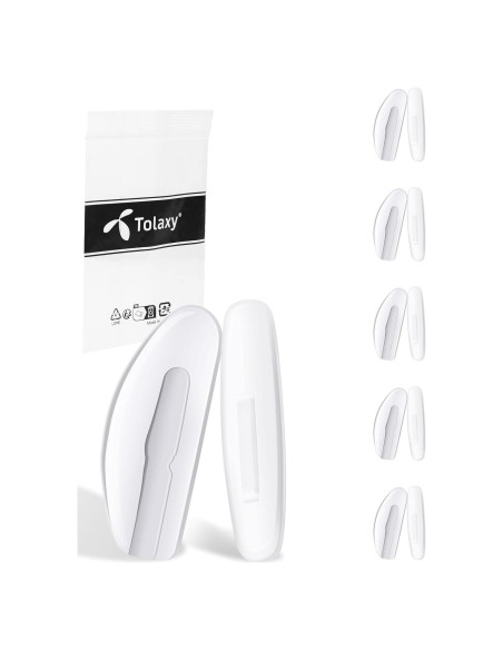 5 Pares Almohadillas de Nariz Silicona Suave Tolaxy Transparentes