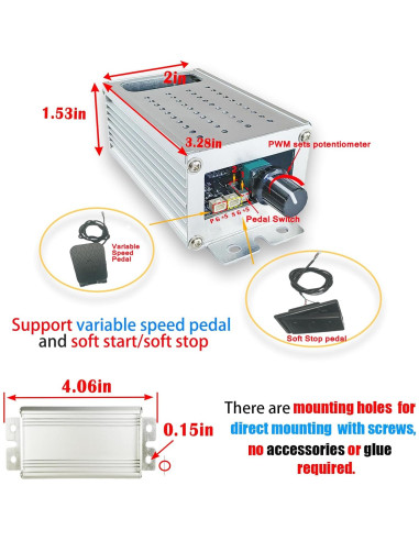 Controlador de Velocidad Motor CC MgcSTEM 9-70V 35A PWM