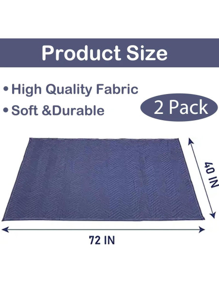 2 Mantas de Mudanza PONGHEI 101.6x182.9cm Pesadas Acolchadas