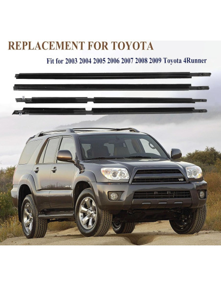 Sello de Moldura de Ventana ItranMc para Toyota 4Runner 2003-2009