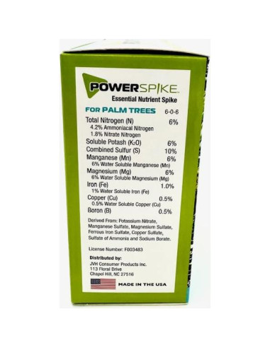 Espiga de Fertilizante para Palmeras JVH 10 Unidades 1.45 kg