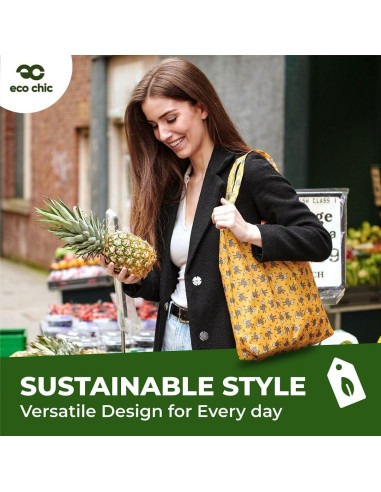 Bolsa de Compras Reutilizable ECO CHIC - Plegable e Impermeable