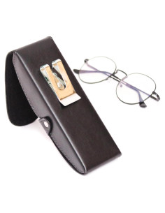 Estuche Duro para Gafas Orsus Negro con Clip para Cinturón