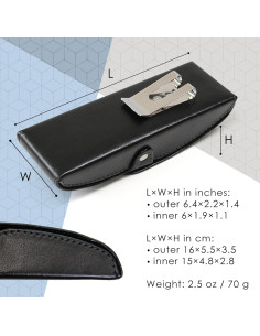 Estuche Duro para Gafas Orsus Negro con Clip para Cinturón 2