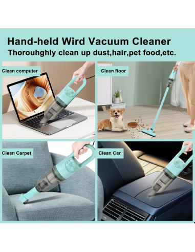 Aspiradora de varilla SIPPON 100W con filtro HEPA y cable