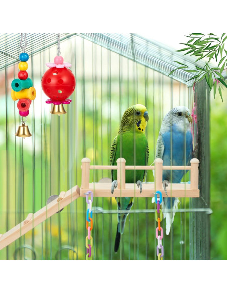 Juguetes para Aves Sonwyoung 12 Pcs Accesorios Jaula