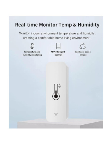 Higrómetro Termómetro WiFi SENCKIT TH-01, Monitoreo Remoto