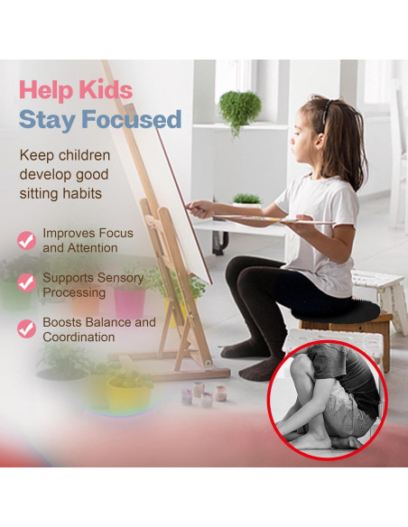 Cojín Inestable Kisnbld 34cm para Niños y Adultos - Mejora Postura