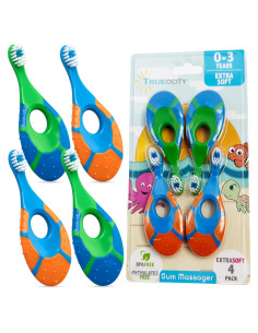 Cepillo de Dientes para Bebés Trueocity 4 Pack - Cerdas Suaves
