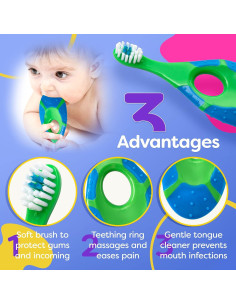 Cepillo de Dientes para Bebés Trueocity 4 Pack - Cerdas Suaves 2