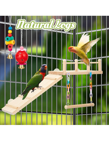 Juguetes para Aves Sonwyoung 12 Pcs Accesorios Jaula