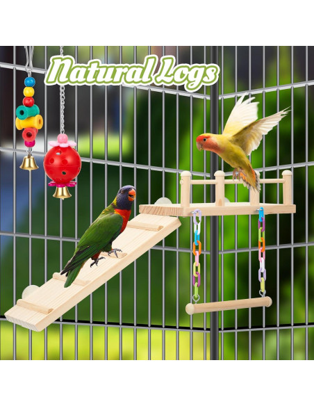 Juguetes para Aves Sonwyoung 12 Pcs Accesorios Jaula
