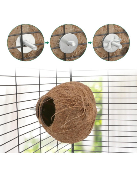 Nido de Cría para Aves Hypeety de Coco Natural 10-15cm