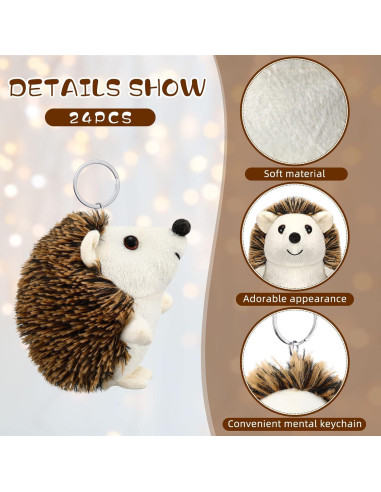 Zubebe Mini Juguete Erizo Peluche 10 cm - 24 Pzs para Niños