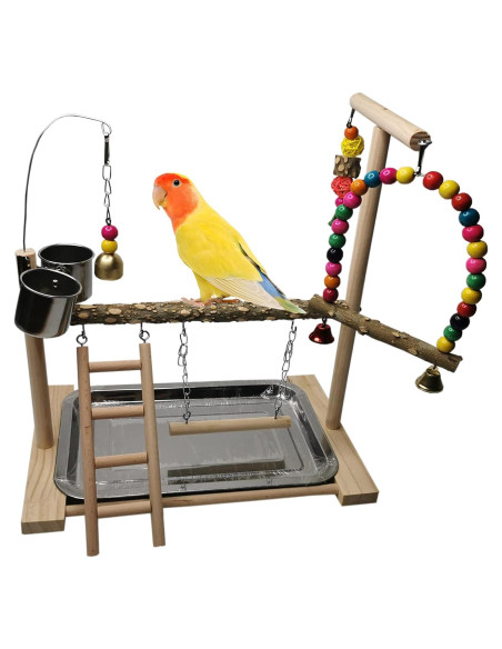 Parque de Aves Tfwadmx Soporte de Juego para Loros 36.4x24cm