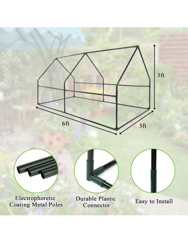 Invernadero Mini Portátil U'Artlines 1.83x0.91 m PVC Impermeable