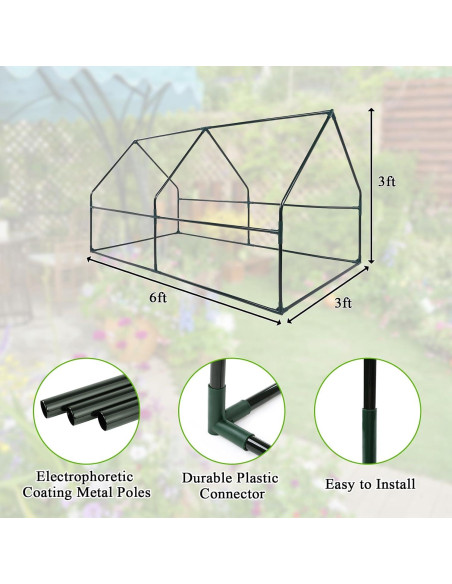 Invernadero Mini Portátil U'Artlines 1.83x0.91 m PVC Impermeable