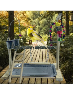 Parque de Aves Tfwadmx Soporte de Juego para Loros 36.4x24cm 2