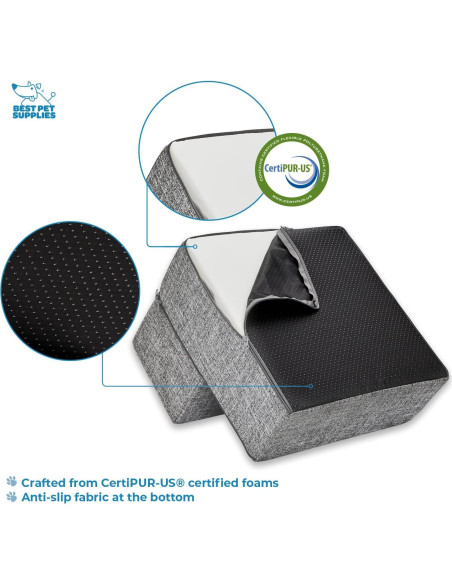 Escalera Plegable para Mascotas Mejores Suministros 2 Pasos 30.48 cm