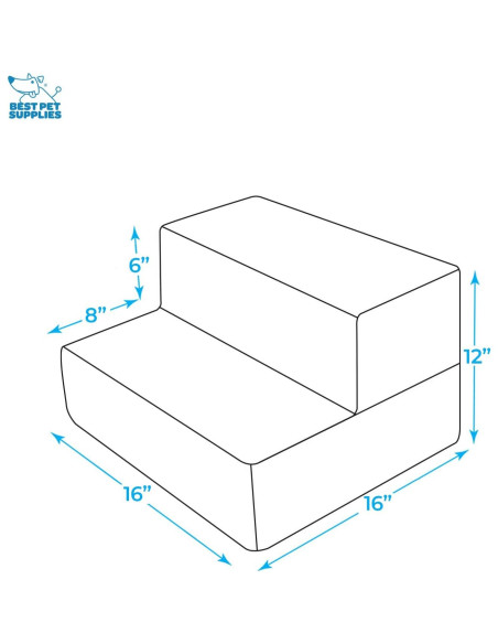 Escalera Plegable para Mascotas Mejores Suministros 2 Pasos 30.48 cm
