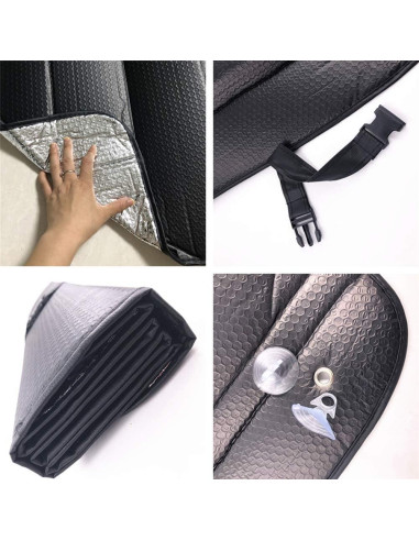 Protector Solar para Auto GWUSKDT 144.78x69.85cm Negro