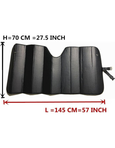 Protector Solar para Auto GWUSKDT 144.78x69.85cm Negro