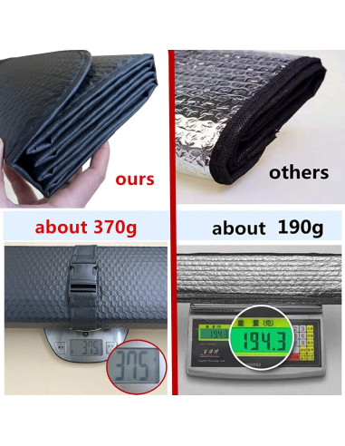 Protector Solar para Auto GWUSKDT 144.78x69.85cm Negro