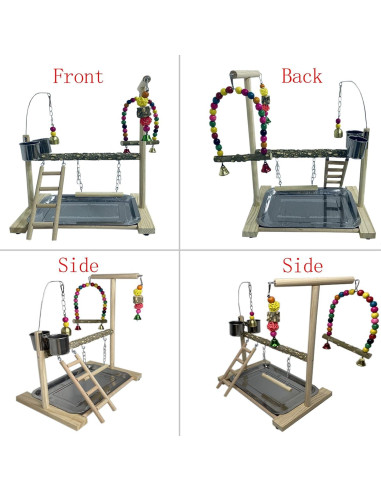 Parque de Aves Tfwadmx Soporte de Juego para Loros 36.4x24cm