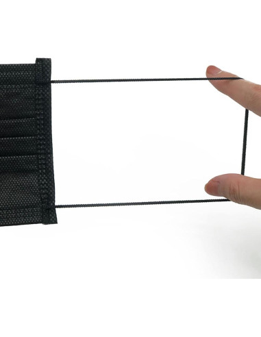 Mascarillas Desechables Negras MTYX 3 Capas 50 Unidades