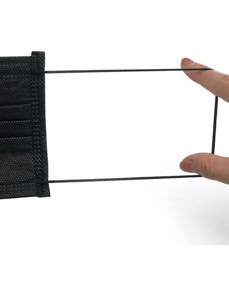 Mascarillas Desechables Negras MTYX 3 Capas 50 Unidades