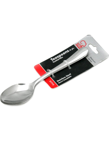 Juego de cucharas de té Chef Craft 15.24 cm acero inoxidable 3 piezas
