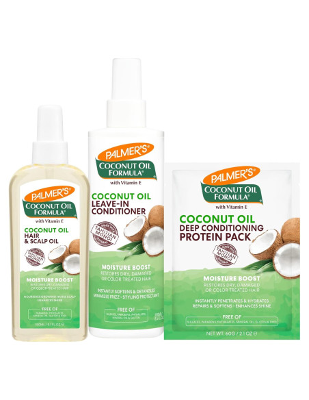 Paquete de Cuidado del Cabello Palmer's Aceite de Coco 3 Piezas