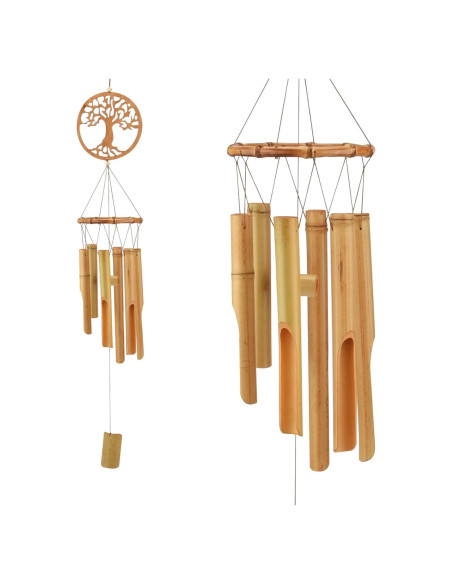 Campanas de Viento de Bambú XINRUI 87.6 cm Decoración Jardín
