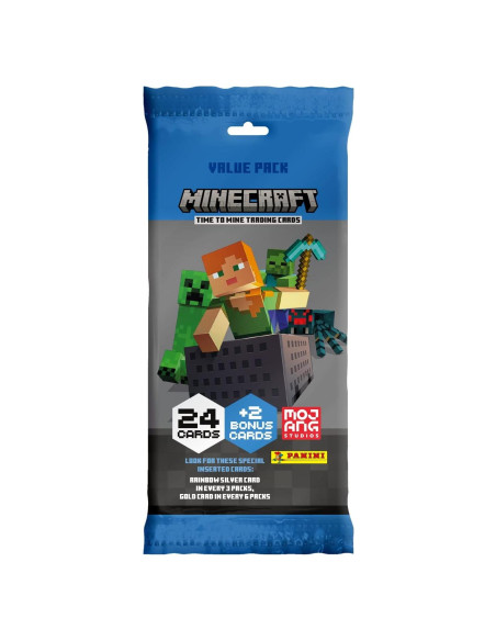 Tarjetas de Comercio Panini Minecraft - Paquete Grande 24+2