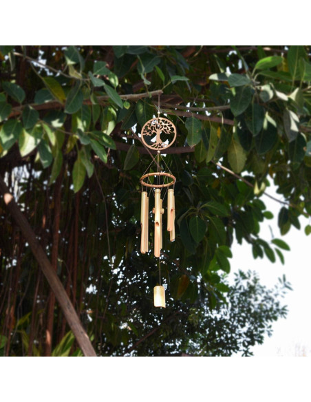 Campanas de Viento de Bambú XINRUI 87.6 cm Decoración Jardín