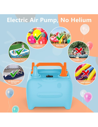 Bomba de globo eléctrica OWill CQB-B 600W portátil doble boquilla