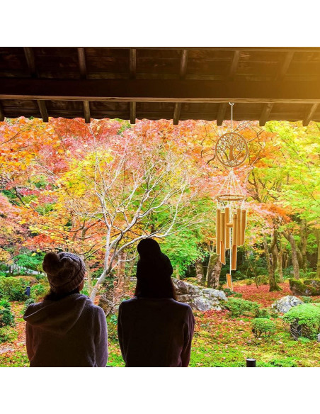 Campanas de Viento de Bambú XINRUI 87.6 cm Decoración Jardín