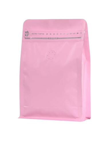 Bolsas de Café Aluminio REMTAP 227g 50pcs Reutilizables Rosa
