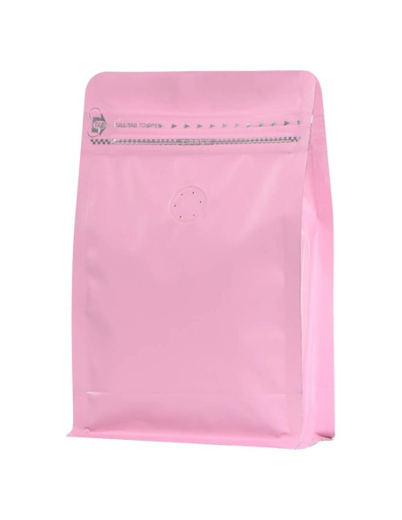 Bolsas de Café Aluminio REMTAP 227g 50pcs Reutilizables Rosa
