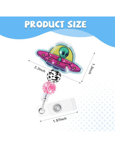 Soporte Retráctil para Insignias Namifin Alien 4.54g Clip Giratorio 2