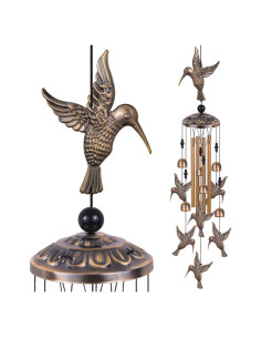 Campanas de Viento de Bronce Colibrí Solawindchime 89cm
