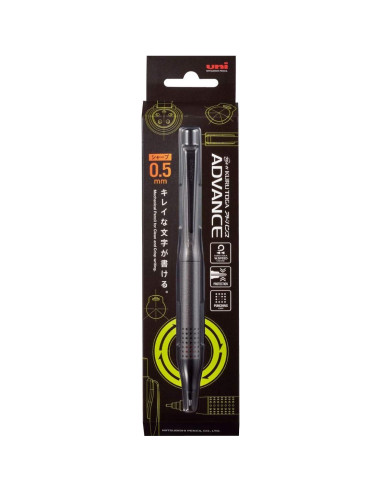 Lápiz Mecánico Uni Kurutoga Advance 0.5mm Metal Negro