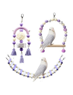 3 Juguetes para Aves Escalera de Madera Natural Barn Eleven