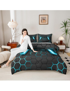 Conforter Twin Erosebridal Gamer Azul Microfibra 173x228cm 2