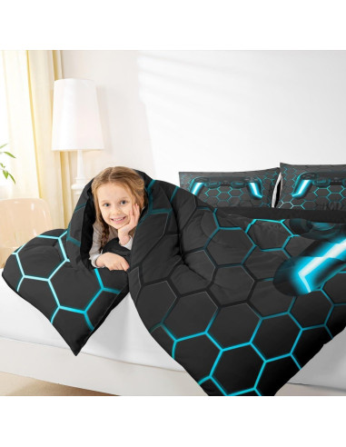 Conforter Twin Erosebridal Gamer Azul Microfibra 173x228cm