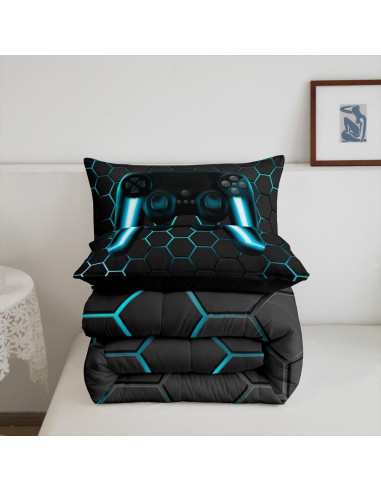Conforter Twin Erosebridal Gamer Azul Microfibra 173x228cm