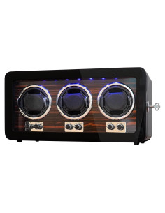 ORYX Winder para 3 Relojes Automáticos Negro 15 Modos Rotación